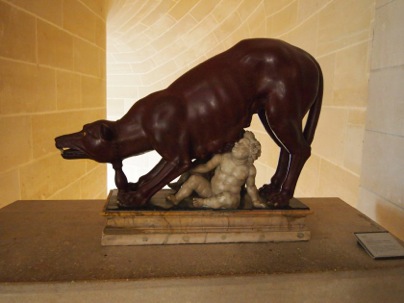 La Louve allaitant Romulus et Rémus (Die Wölfin Romolus und Remus säugend): Louvre, Paris